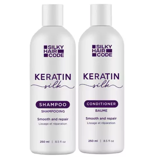 Keratin Silk Hair Smoothing Set für geschädigtes Haar + Geschenk